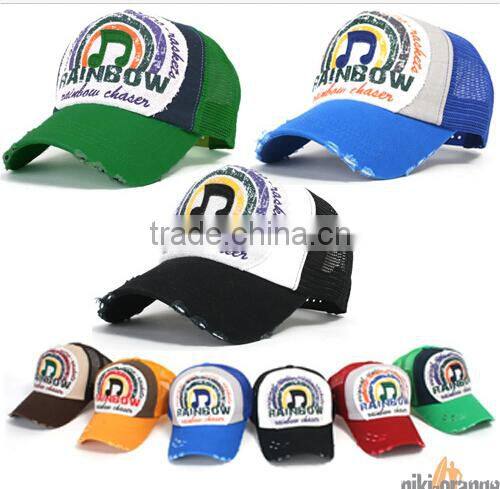 5 panel curve brim print logo foam flat bill mesh trucker hat