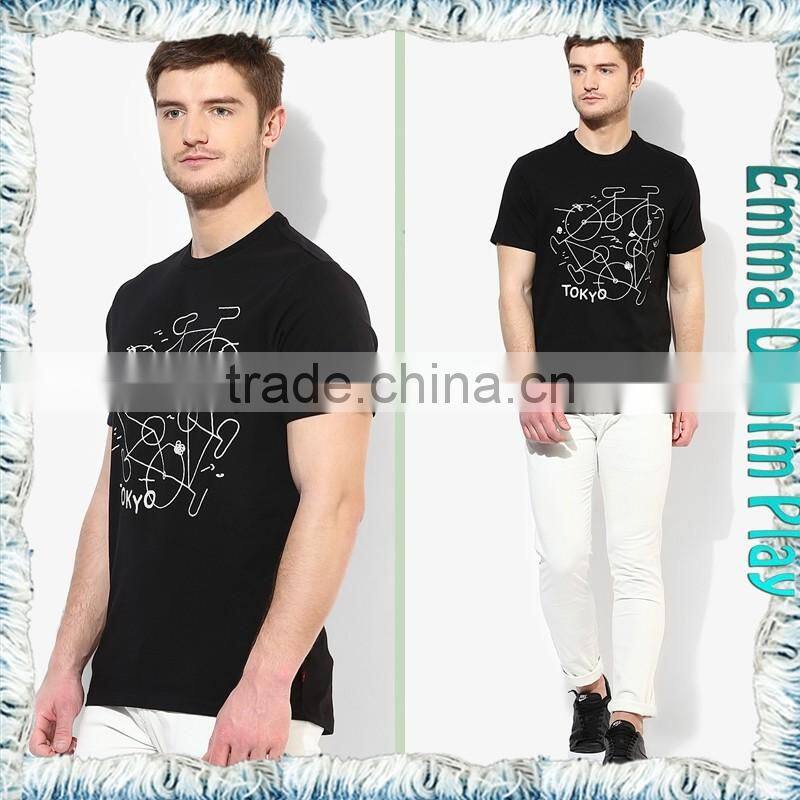 Latest Men's Printed Combed Cotton O Neck T Shirts
