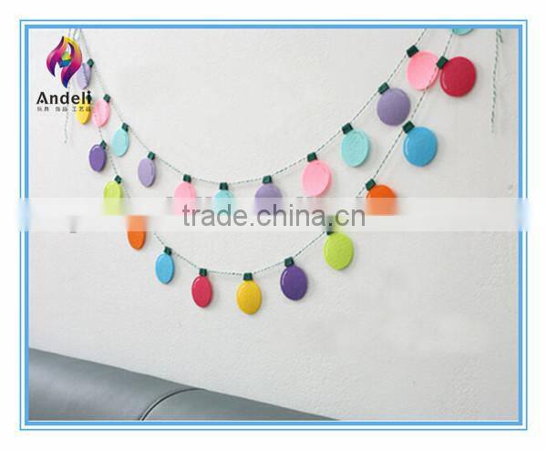christmas light bulb shape decorative flag banner
