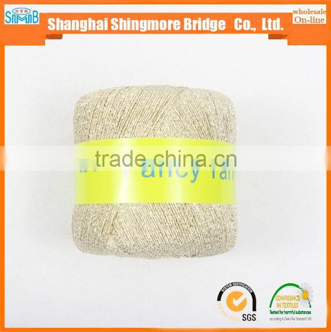 alibaba china textile yarn supplier hot wholesale oeko-tex standard metallic knitting yarn for crochet