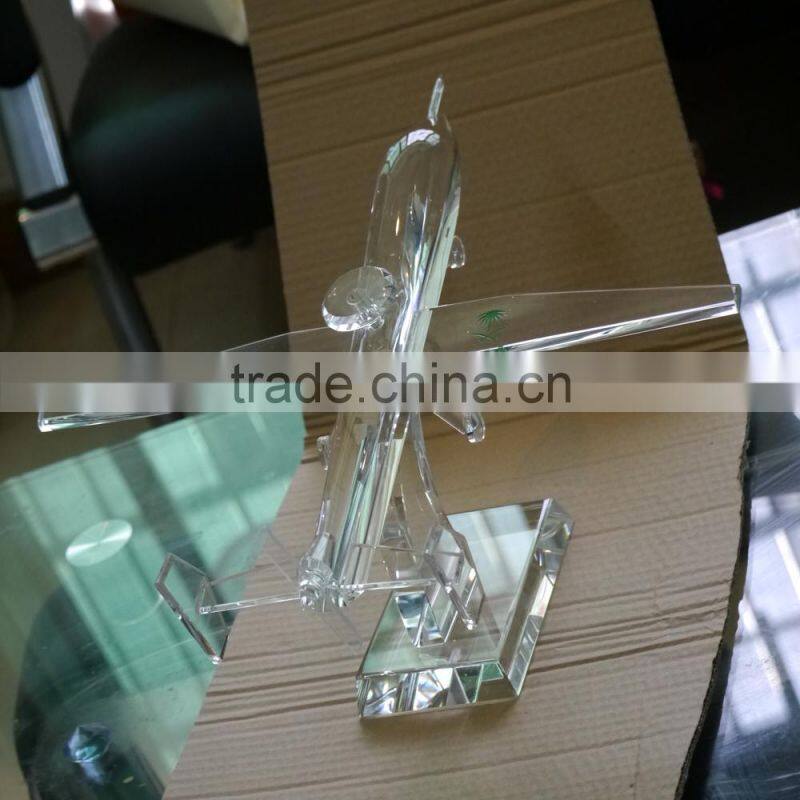 Crystal Airplane model With Logo and Text Engraved Free