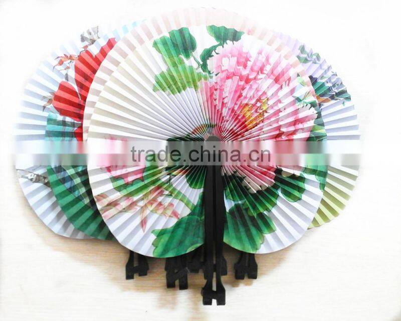 Factory direct paper fan travel fan hand holder fan