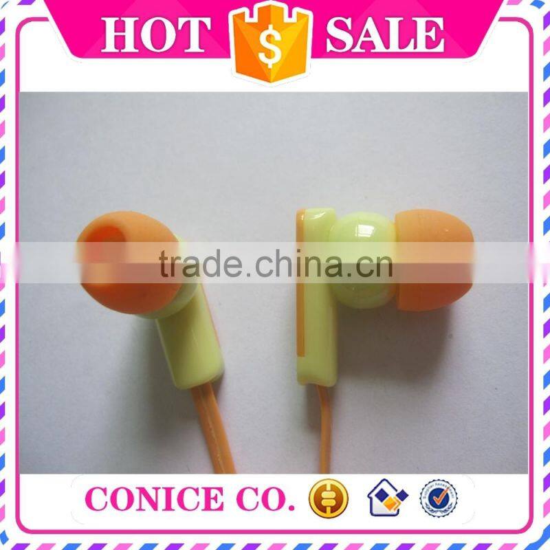 china factory directly sale flat cable wired mini earphones for mobile phone