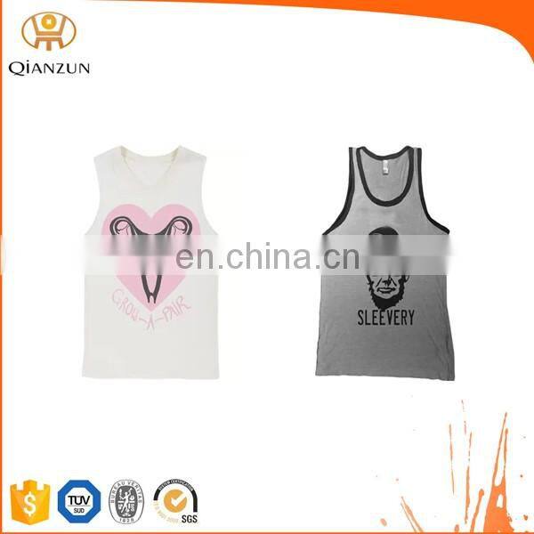 Gym 100% cotton custom tank top for yoga, fitness