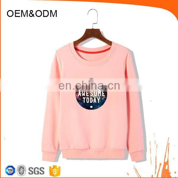 pink nylon fashion sweatshirt digital print pullover