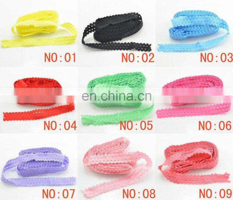 6/8" Elastic Spandex Band Floral Lace