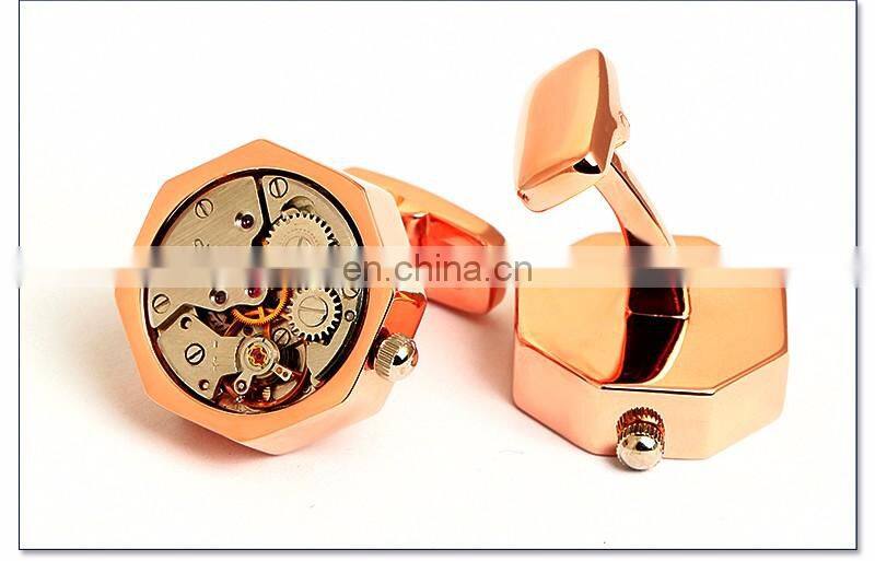 Watch steampunk cufflinks mechanical movement watch cufflinks