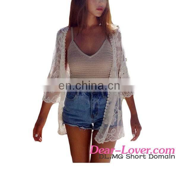 New Style Off White Sheer Rose Lace Cover Up Beach Dresses Wholesale
