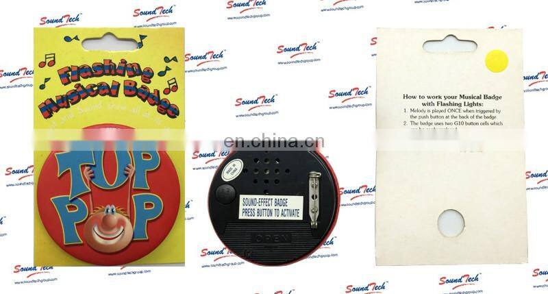 Merry Chrismas LED flashing musical badge