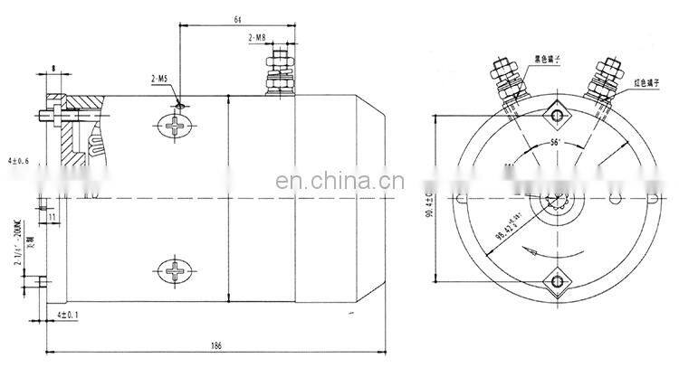 OD 114 mm 12v dc motor 3000 rpm high speed permanent magnet motor BMM347