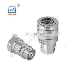 1/2" NPT 90 degree elbow connect JIC hose fitting flat face quick coupling excavator skid steer loader