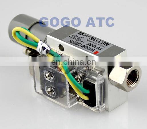 GOGO ATC Vacuum generator CV-10HS-CK Nozzle diameter 1mm -87kPa 5bar CONVUM type with adjustable pressure switch