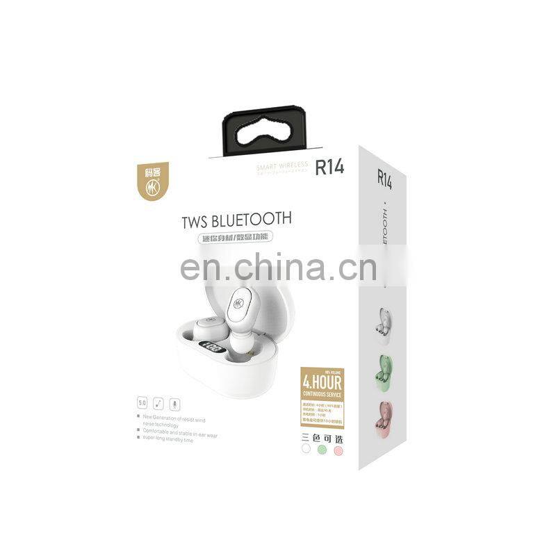 Sports sweatproof earphone built-in microphone wireless bluetooth earbuds