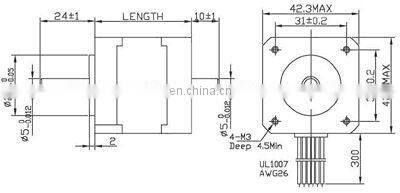 Reprap Nema 17 stepper motor, nema 17 stepping motors for 3D Printer