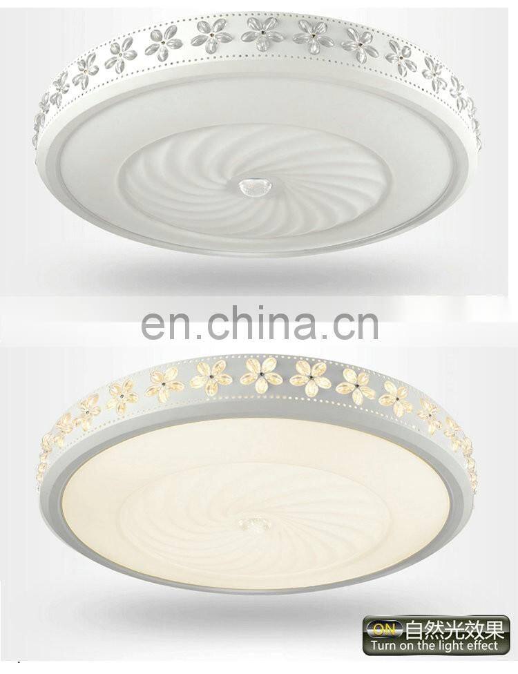 Round bedroom acrylic LED ceiling lamps Bauhinia warming dining room lights