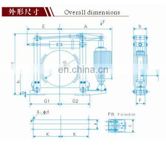 hot sale YWZ4B drum brakes for conveyor