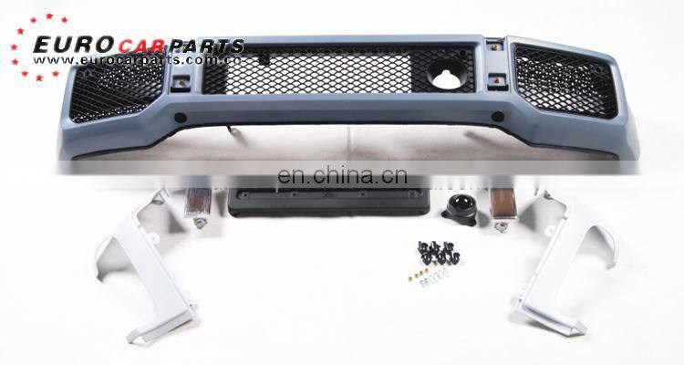 G63 full set fit for G-class W463 G500 G550 G55 2017year before front bumper grille fenders mirror PP material to G63 body kits