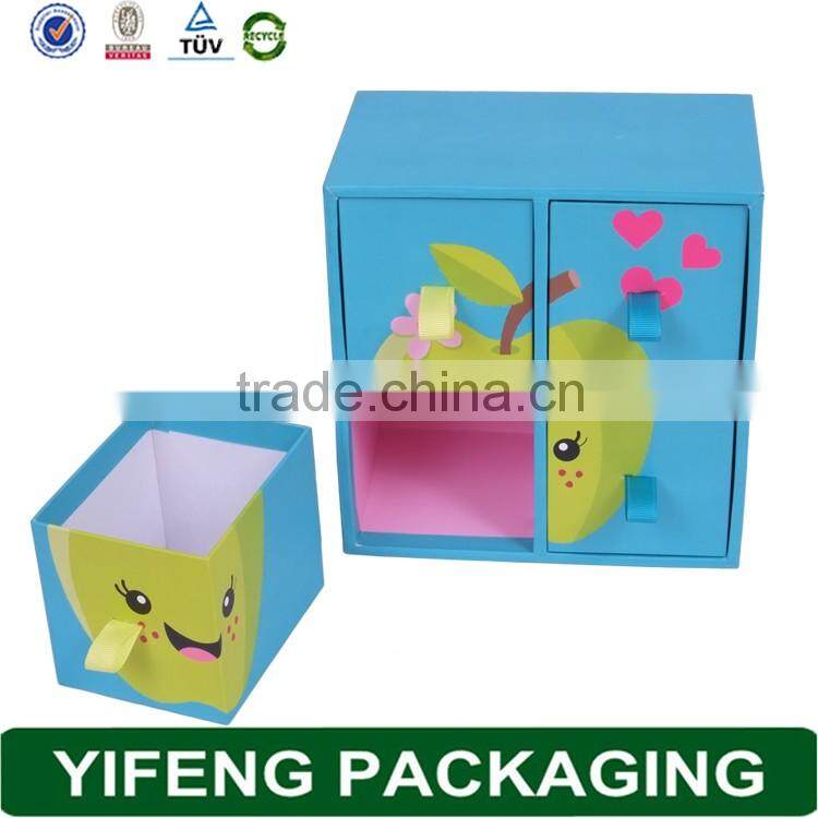 Creative Gift Custom Printing Black Matte Hard Paper Box With Drawer
