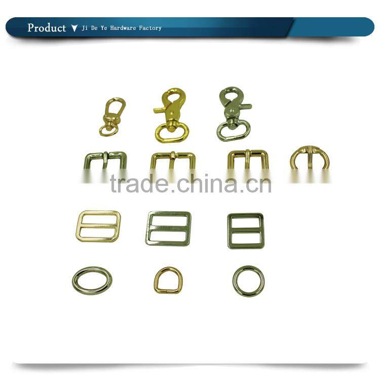 Gold adjustable metal Ling Ring Buckles