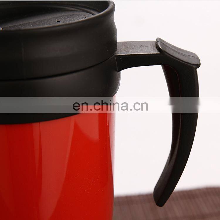 Custom Double Wall 420ml Plastic Reusable Coffee Cups Travel With Lid