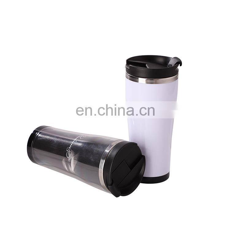 Wholesale Paper Insert 450ml Coffee Mugs Plastic Custom Logo