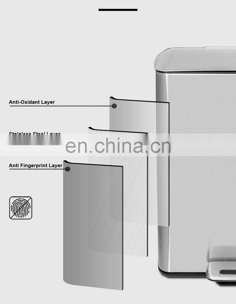 New Household kitchen 20L 30L stainless steel pedal trash can pedal