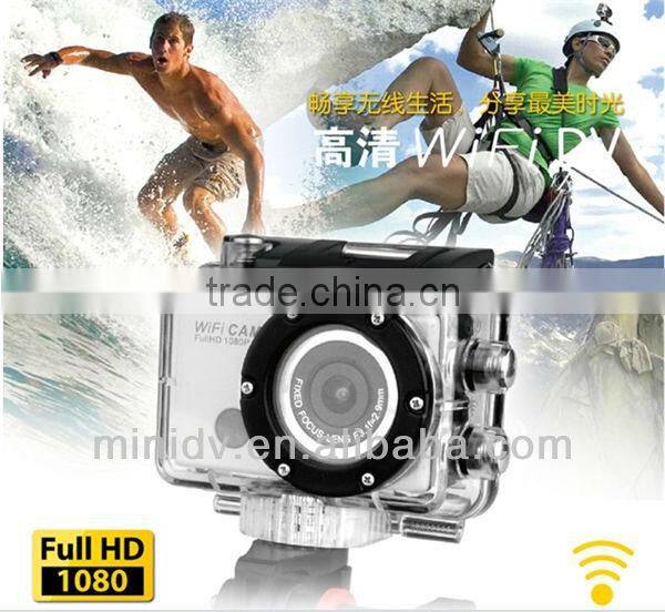 Full HD 1080P 30 Meters Underwater Sport Camera with Built-in WiFi For Remote Controlling By Android & IOS Smartphone