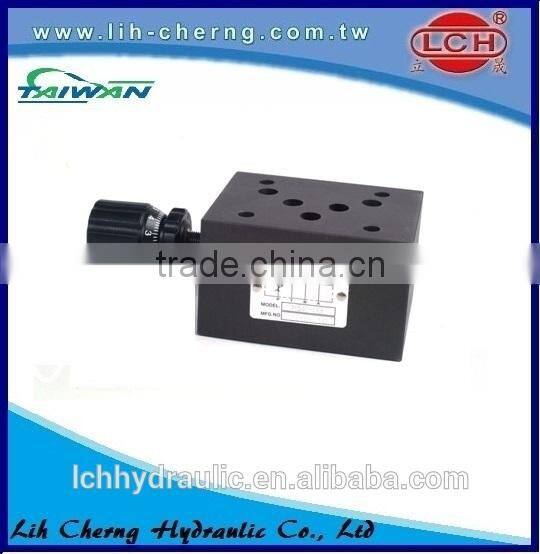 Yuken hydraulic throttle and check modular valve