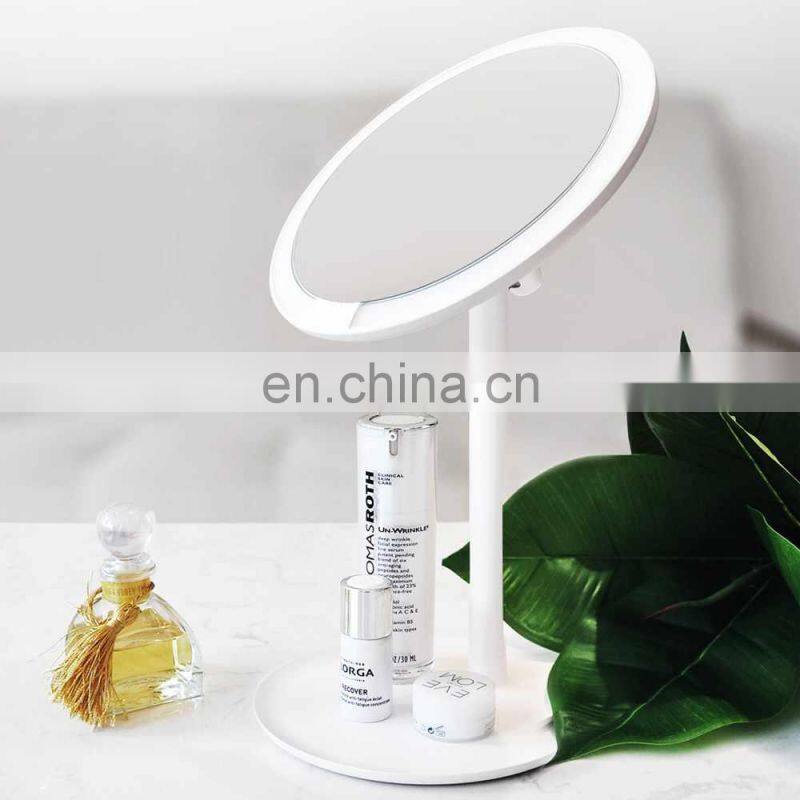 Xiaomi Mijia AMIRO Mirror Dimmable Adjustable Countertop 60 Degree 2000mAh Rotating Daylight Cosmetic Makeup Led Mirror
