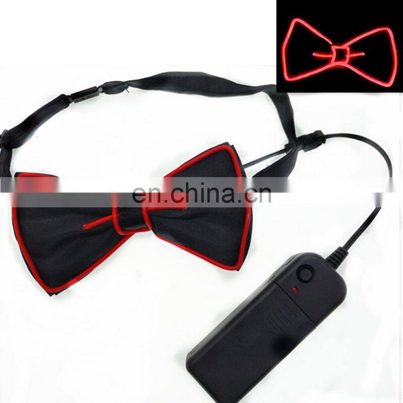 Led Light Up Bow Tie Neon Necktie Masquerade Party Luminous Bow Tie Glow In The Dark Birthday Wedding Cosplay Costume Supplies