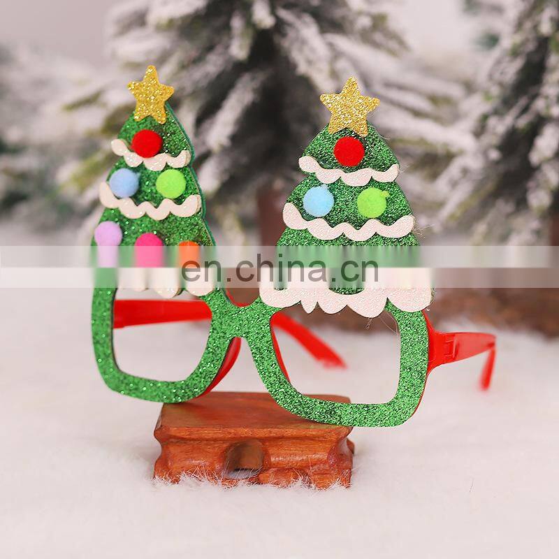 Santa Claus Xmas Tree Elk Glasses Frame Christmas Xmas Cute Cartoon Glasses Frame Christmas gifts for kids