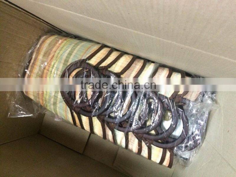 High quality best selling natural bamboo shopping bag covered by cotton with handles from vietnam