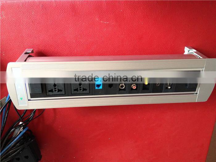 BW-T66 Electric Rotation Flip Up Office Desktop Outlet/Aluminum Tabletop Socket In Meeting Table