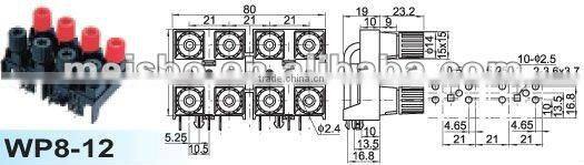 Universal four pole wire end terminals
