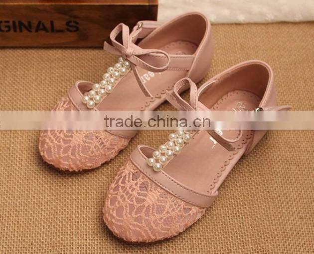 Casual Bowknot Pearl Kids Shoes For Girls