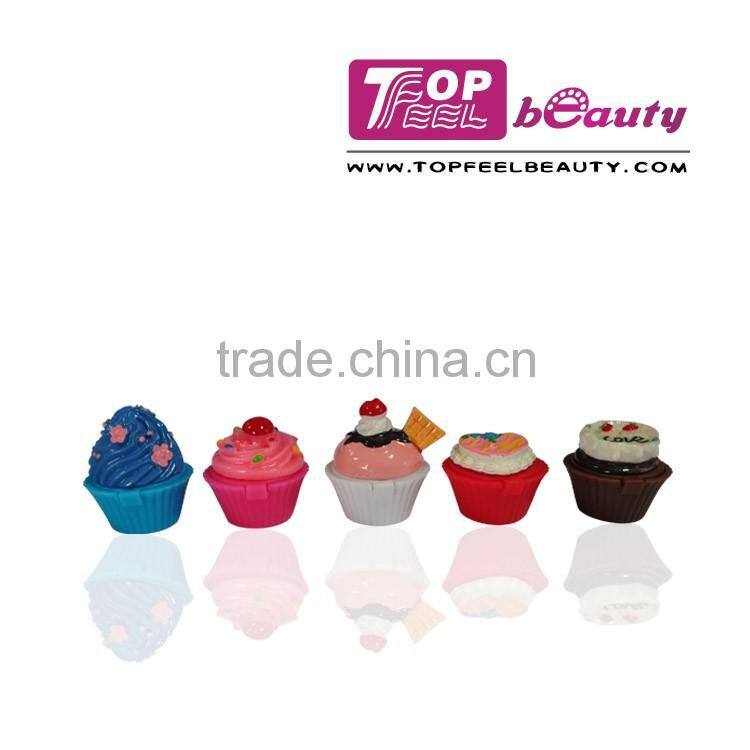 2016 newest cute cupcake shape lipbalm for kids