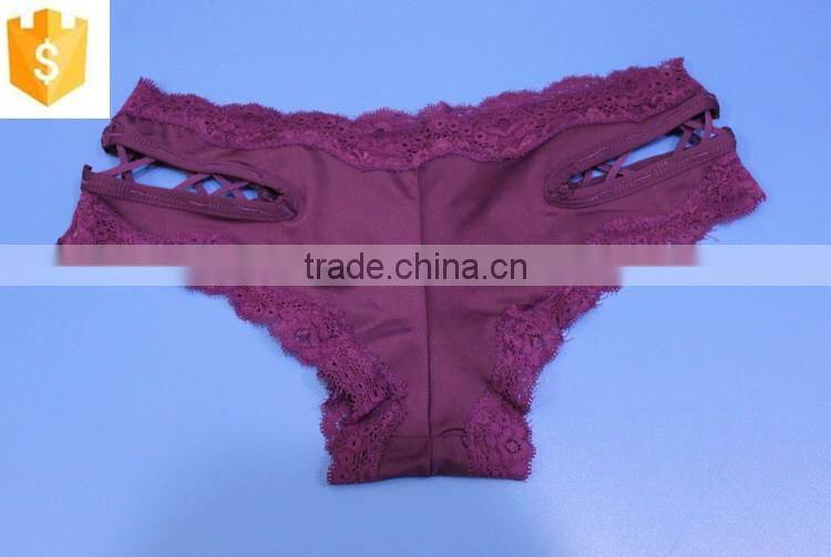 2016 lastest designed sexy lace panty for lady ,wholesale fashion nightwear panty