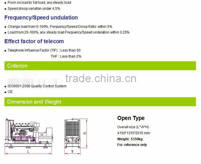 DIESEL GENERATOR SET WITH 400KW 50HZ MANNHEIM