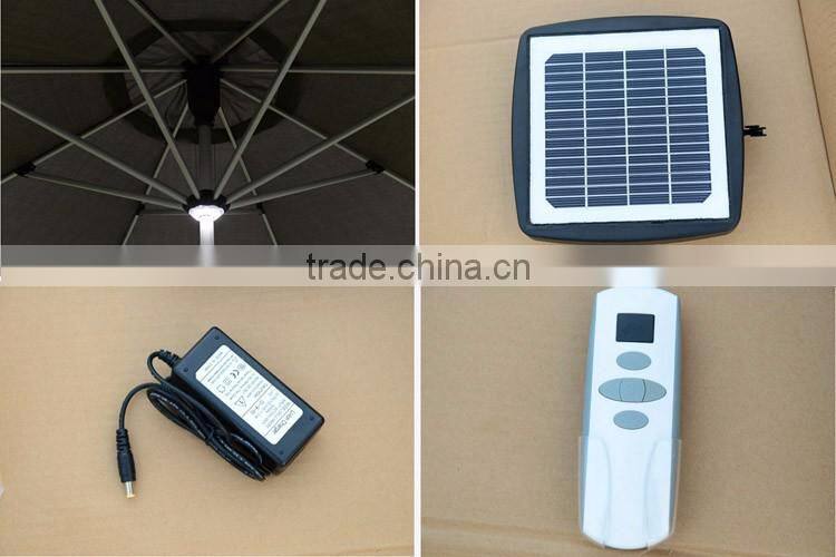 Automatic Remote Control Solar Light Outdoor Solar Beach Umbrella Aluminum Solar Cheap Umbrella