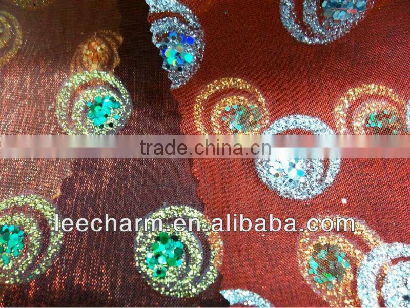 Spray Paint Sequin Metallic Fabric