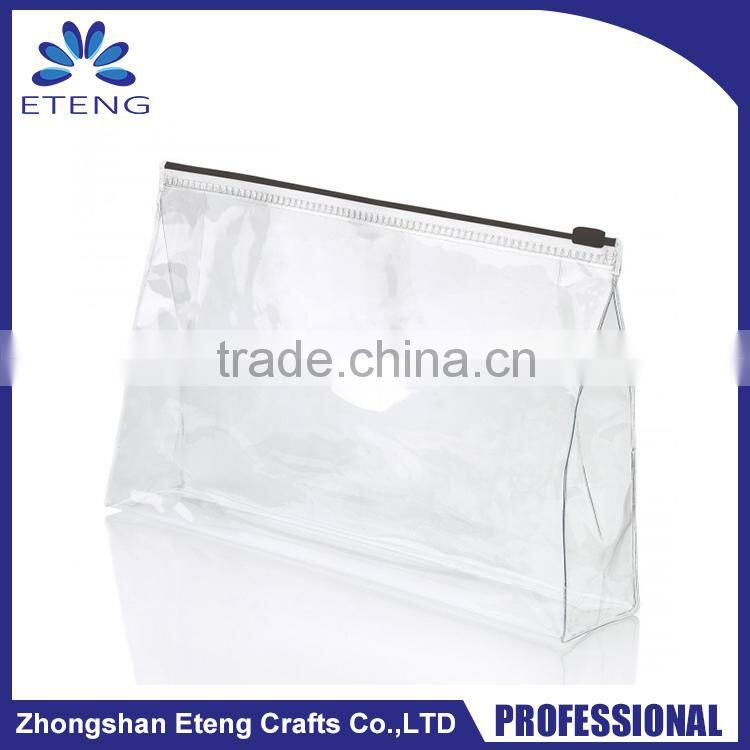 Cheap custom clear plastic cosmetic bags,high quality transparent costmetic bag