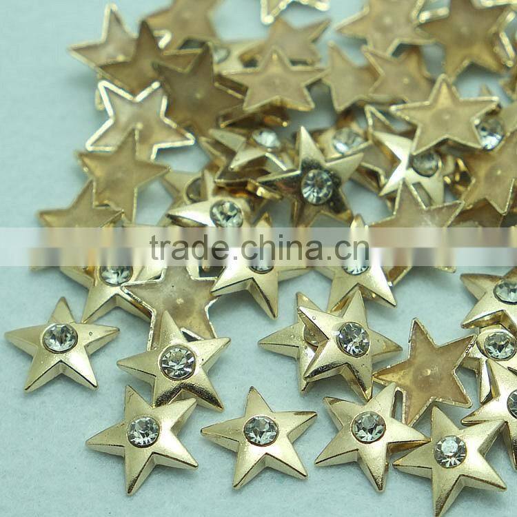 Wholesale Star Hot Fix Studs with Crystal,Silver,Black Nickel,Gold Colour Hot Fix Alloy Studs, Hotfix Zinc Alloy Studs in China