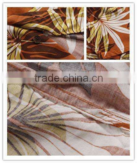 100% Cotton Fabric Foreign Trade Men Hawaiian Shirts