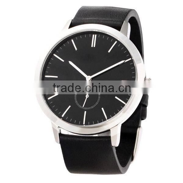 2015 newest trendy genuine leather band men watch