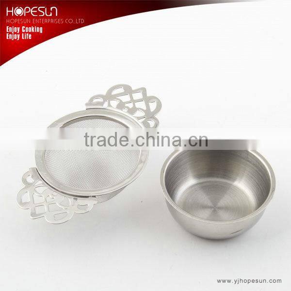 High quality S/S18/8 saucer mesh tea infuser