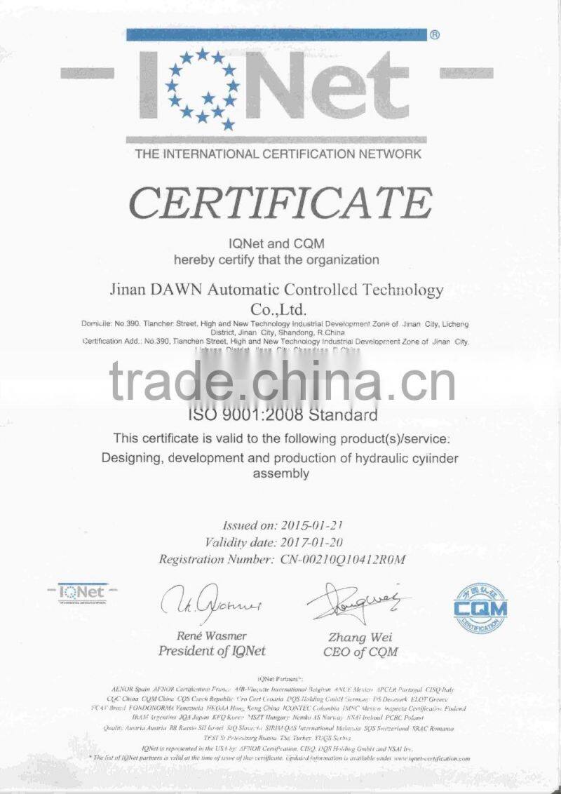 China supplier Telescopic Hydraulic Cylinder for dump trailers