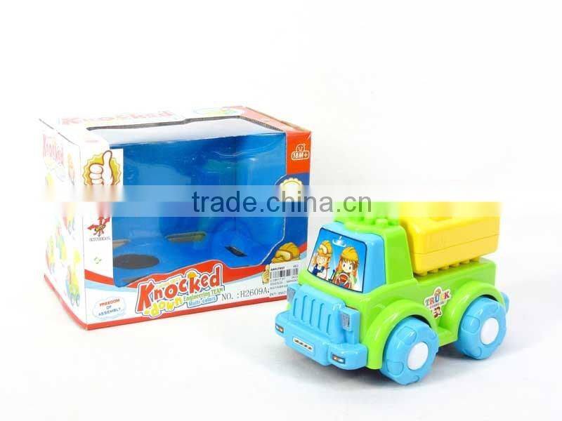BO bump and go construction car toys EN71 plastic electronic truck toy