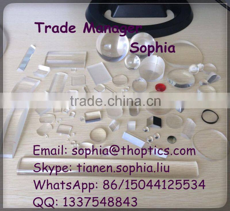 98% Transmittance 44.5mm Optical Plano Convex Glass LENS for LED Lights