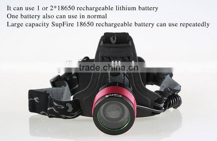 18650 lithium battery headlamp high power zoom headlamp