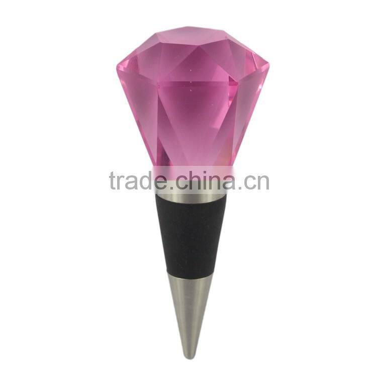 Diamond Cut Crystal Wine Bottle Stoppers